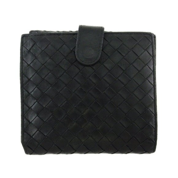 BOTTEGA VENETA W Hook Purse intrected leather Authentic used